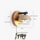 Ljojo LED Wall Lights: Mid Century Modern, Pull Chain Switch, Adjustable Angle, Living Room, Bedside Lamps
