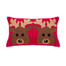 Christmas Reindeer Red Embroidery Pillow Cover for Ljojo - Soft Fabric, 45x45cm
