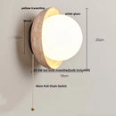 Ljojo LED Wall Lamp - Nordic Modern Design - Yellow Stone - Pull Chain - Home Decor