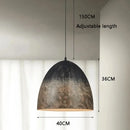 Wabi Sabi Metal LED Pendant Light Fixture Retro Industrial Art Chandelier by Ljojo