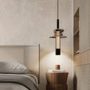 Gray Glass Pendant Light Dimmable Wire Length-Adjustable for Bedroom and Kitchen by Ljojo