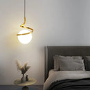 Nordic Bedroom Headboard Pendant Light Modern Minimalist Luxury Bedside Lamp by Ljojo