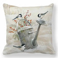 Ljojo Merry Christmas Pillowcase Cushion Cover for Festive Home Decor