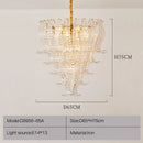 Ljojo Luxurious Pink Glass Chandelier for Living Room, Bedroom, and Dining Room