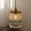 French Crystal Chandelier Luxury Bedroom Bedside Pendant Lighting by Ljojo - Copper Hanging Lamp