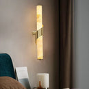 Art Deco Marble Wall Lamp Dimmable Copper LED Sconce | Indoor Parlor Bedroom Lighting | Ljojo
