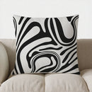 Ljojo Modern Abstract Black & White Throw Pillow Cover for Sofa, Bedroom, Car