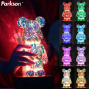 Ljojo 3D Bear LED Night Light Color Changeable Ambient Lamp