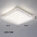 Ljojo LED Crystal Ceiling Lamp Modern Square Dimmable Dining Room Fixture