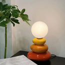 Colorful Ceramic LED Table Lamp - Ljojo Moon Stromatolite, Bedroom Desk Mood Light