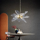 French Flower Light Luxury Living Room Platinum Crystal Chandelier by Ljojo - New Beautiful Leaf Chandelier