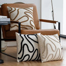 Ljojo Line Tufted Chenille Cushion Cover 45x45cm for Home D��cor