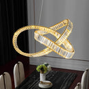 Modern Gold Crystal Ring LED Chandelier by Ljojo - Luxury Lighting for Living Room Dining Bedroom
