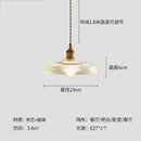 Ljojo Retro Restaurant Pendant Light Chandelier LED Lamp Glass Flower for Bedroom Living Room Hallway