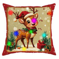 Christmas LED Luminous Pillowcase with Santa Claus Snowman Tree Design by Ljojo