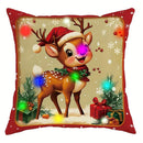 Christmas LED Luminous Pillowcase with Santa Claus Snowman Tree Design by Ljojo