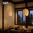Retro Wooden Art Lamp: Japanese Bedroom Ceiling Wooden Pendant Light by Ljojo