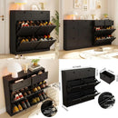 Ljojo™ Shoe Cabinet with Flip-Top Drawers & Additional Storage