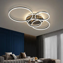 Ljojo Modern LED Ceiling Chandelier Lighting White Black Gold Indoor Pendant Lamp Study Room