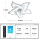 Ljojo Minimalist Bedroom Fan Lamp - Smart Silent Ceiling Fan for Living Room