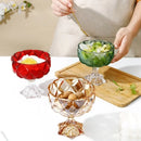 Ljojo 276ml Rhomboid Crystal Glass Cup for Desserts, Ice Cream, Milkshakes