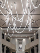2026 New Trend Crystal Bullet High Ceiling Chandelier | Ljojo Light Fixture for Living Room Staircase