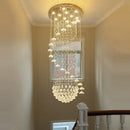 Ljojo Loft Crystal Ceiling Chandelier for Staircase Room Decor