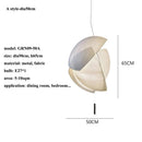 Japanese Fabric Pendant Lamp Handmade Wabi Sabi Light by Ljojo