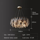 Modern Luxury Crystal Leaf Chandelier For Living Dining Room Pendant Light E14 Ljojo Fixture