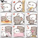 Cartoon Cute Mocha Mochi Peach Cat Pillow Case - Ljojo Home Decor