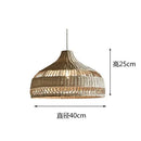 Rattan LED Pendant Lights Vintage Chandeliers - Island Handmade Woven Design