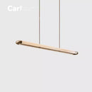 Modern Minimalist Straight Strip Pendant Light for Designer Bar & Conference Room by Ljojo