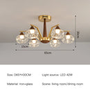 Modern LED Glass Ball Chandelier Pendant Light for Home Decor by Ljojo