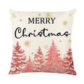 Christmas Party Pillowcase with Santa Claus & Snowman Print for Home Decoration by Ljojo.