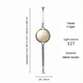 LED Floor Lamp Modern Chrome Metal White Acrylic Ball Lights - Ljojo