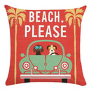Funny Dog Driving Pattern Cushion Cover - Ljojo Decorative Pillow Case
