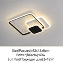 Ljojo LED Ceiling Light: Modern White & Black Chandelier for Home Decor