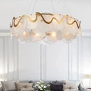 Ljojo Minimalist Glass Pendant Light in Gold Iron for Luxury Living Room