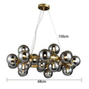 Glass Bubble Pendant Chandelier Light Fixture for Living Dining Room Home Decor by Ljojo