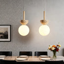 G9 Bulb Pendant Light with Natural Stone - Modern Wire Adjustable Design by Ljojo