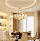 Crystal Chandelier: Zen Lotus Living Room Lamp by Ljojo - Elegant Temple Dining Room Lighting