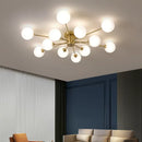 Nordic Gold Chandelier Modern Glass Ceiling Light Fixture for Living Room Bedroom - Ljojo