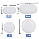 Ljojo LED Wall Lamps: Waterproof Round/Oval Outdoor Ceiling Light for Garden and Bathroom