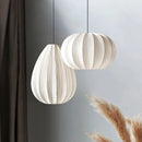 Wabi-Sabi Pleated Fabric Pendant Lights for Dining Room by Ljojo - Elegant E27 Chandelier Lighting
