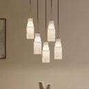 Ljojo Spanish Marble Pendant Light Triple-Head Brass Chandelier for Dining Table - Nordic LED Decor