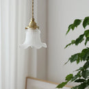 Ljojo Modern 4w LED Glass Copper Hanging Lamp White Pendant Light Fixtures