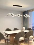 Ljojo LED Wave Pendant Light - Modern Kitchen Living Room Home Decor Hanging Lamp