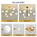 LED Chandelier Black/Gold Modern Pendant Light for Living Room - Ljojo