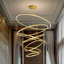 Large Chandelier Light Modern Luxury Staircase by Ljojo