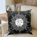 Ljojo Mandala Sun Moon Pillowcase: Bohemian Sofa Cushion Cover
